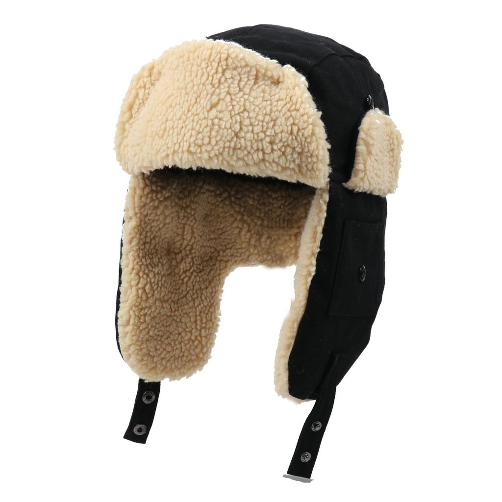 Toucas de esqui outdoor à prova de vento para homens e mulheres Protetores de orelha espessos Toucas de aviador Toucas térmicas do Nordeste