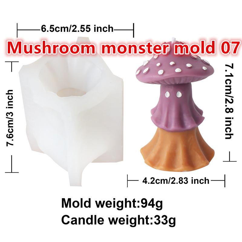 

3D Creative Mushroom House Silicone Candle Mold DIY Creepy Mushroom Halloween Mold Perfect Aroma Candles Gypsum Crafts