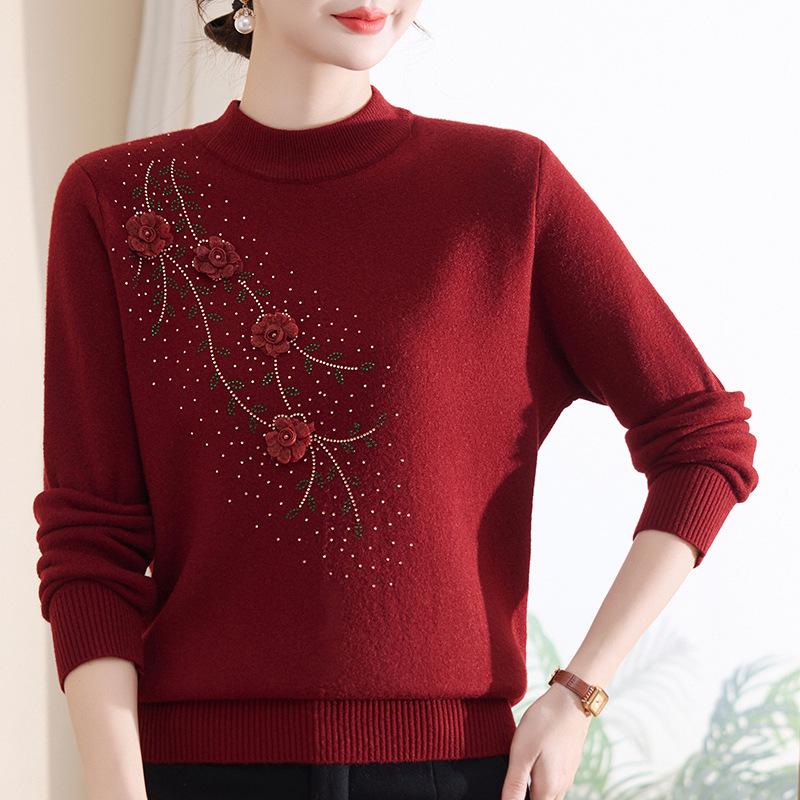 

Women s Velvet Lined Winter Base Layer Top - Cozy Wear for Seniors 5XL [140-150 jin]