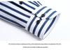 Men's Spring Easy-Care Striped Long Sleeve Stretch Slim Fit Shirt - Iron-Free Business Wear
