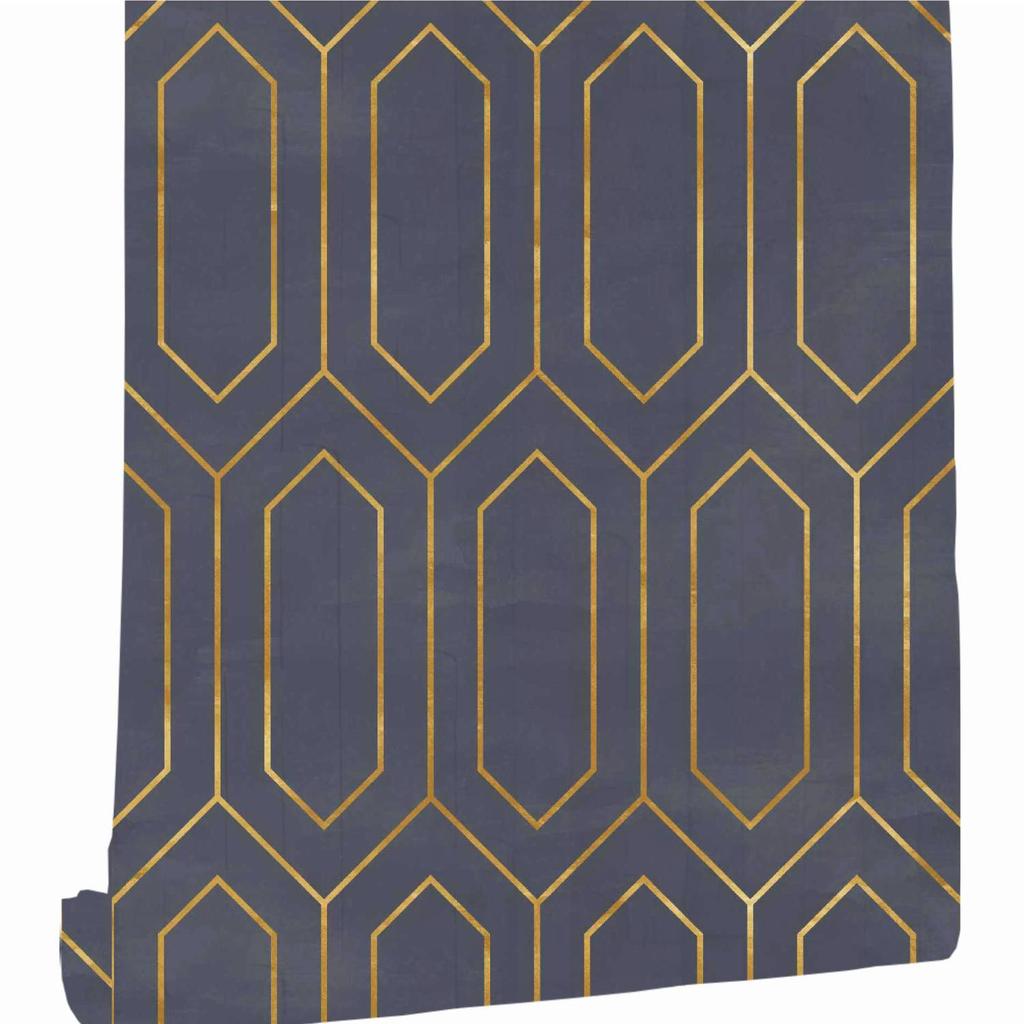 Black Gold Textured Peel and Stick Wallpaper Geometric Self Adhesive Wallpaper Removable Contact Paper for Cabinets Drawers