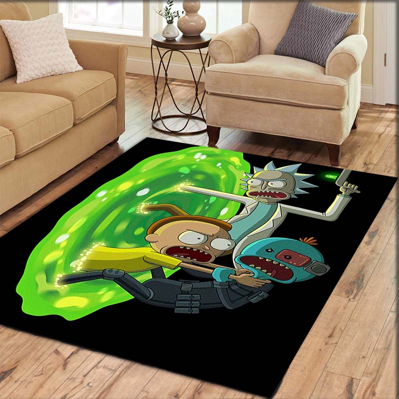 

Rick and Morty pattern bedroom, living room, office decorative carpet, family bedroom headboard carpet, door mat, bathroom mat. 60x90cm