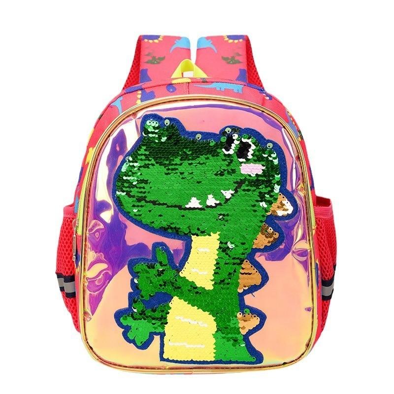 Charming Sequin Dinosaur Preschool Backpack Neutral For Boys And Girls