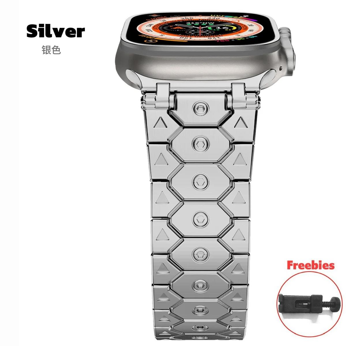 

Роскошный браслет из нержавеющей стали для Apple Watch Ultra 2 49 мм 42 мм 9 8 7 Ремешок для iWatch Series10 42 мм 46 мм 45 мм 41 мм 44 мм 38 мм Series10 46mm