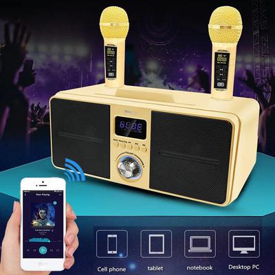 30W Wireless Bluetooth Dual Microphone Karaoke Portable 3D Stereo Speaker TV Family KTV Dedicated Configuration Set