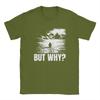 Funny Nihilist Penguin But Why meme TShirts Unisex Crew Neck Pure Cotton T Shirts  Short Sleeve Tees Gift Idea Clothing
