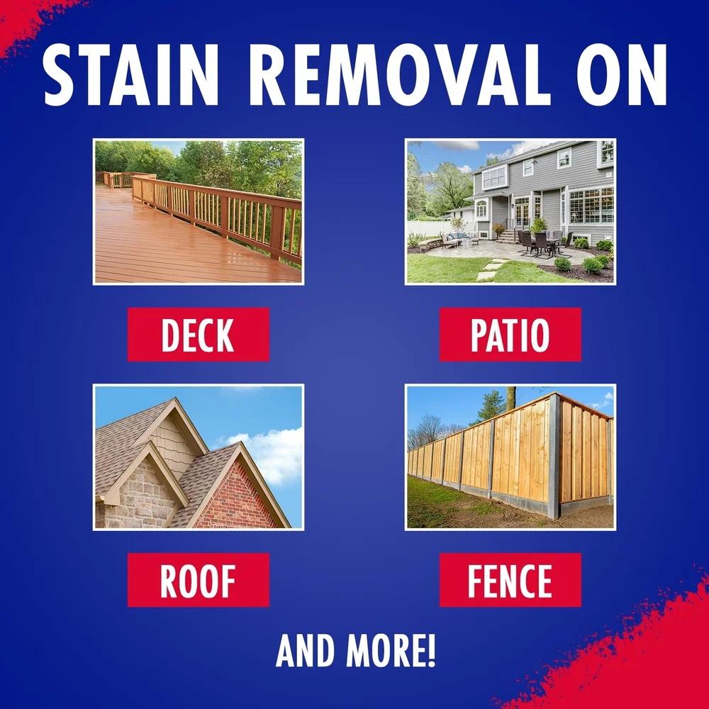 Outdoor Mehrflächenreiniger Konzentrat Mehltau Schimmel Algen Fleckenentferner Sicher für Pflanzen Schnellwirkend Allzweck 1G 1:1 Verhältnis