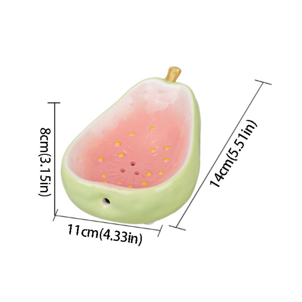 Drainable Self Draining Soap Holder Soap Box Handwashing Stand Storage Rack  Household Guava style
