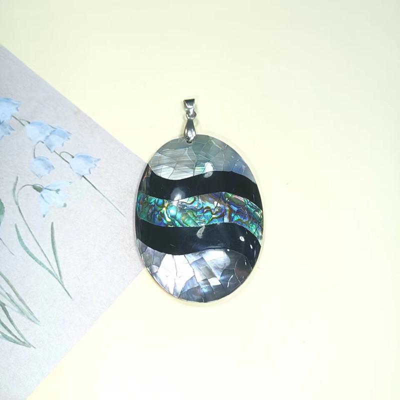Geometric Shell Pendant Necklace For Jewelry Making Artisans