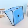 Large Capacity Waterproof File Transparent Folder Press Button Plastic Data Document Bag Pocket Storage Office Supplies