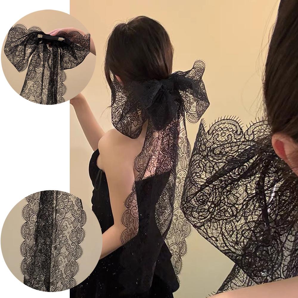 Lace Hair Clip Hairpin Hairband Party Bow Headwear Fashion Decorative Bangs Clip Sweet Girls Headdress Hairgrip Hair Accessories