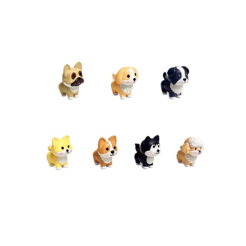 Second Generation Cartoon Dog Wangcai PVC Figure - Car Console Ornament & Cake Decoration Toy