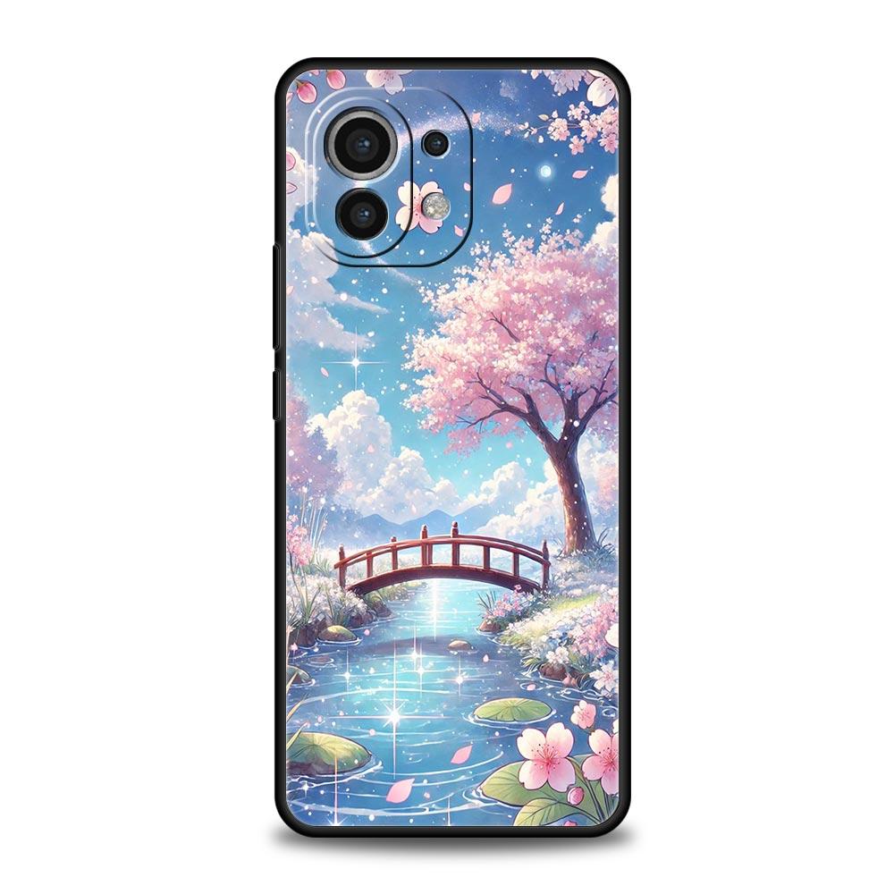 Korean Flower Phone Case Cover for Xiaomi Mi 17 Pro Max 15 14 13 12 11 Ultra 15T 14T 13T 12T 11T Pro Lite Soft TPU Shell Fundas