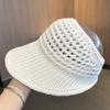 Korean-Style Women'S Open-Top Sun Hat Summer Outdoor Breathable Design Face Slimming Hollow Sun Protection Hat