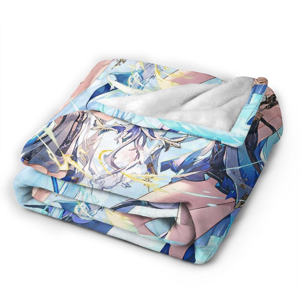 Wuthering Waves WuWa Cartethyia Fashion Blanket Game Anime Flannel Awesome Warm Throw Fashion Blankets for Bedroom Winter Couch