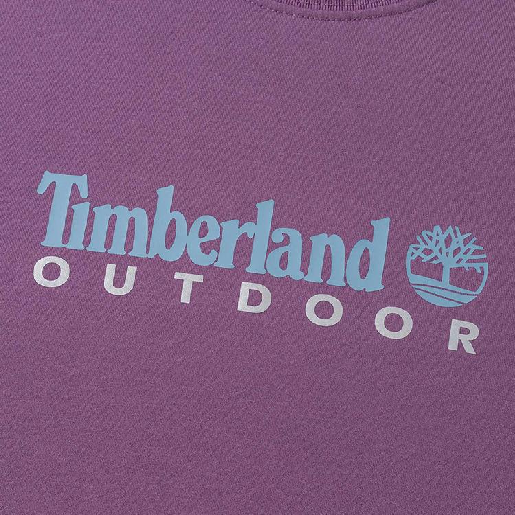 Timberland Outdoor Breathable Letter Short Sleeve T-Shirt Men Tops Vintage-Violet A41Z5ENX