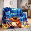 1pc Capybara Art Print Blanket, Lightweight Flannel Fleece with Digital Printing, Soft Warm for Sofa, Travel, Camping, Office, Couch, Chair, and Bed,