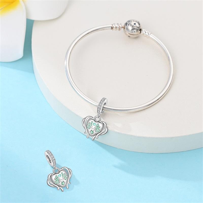 925 Silver Element Charms Beads Water Ice Fire Wind Pendants for DIY Bracelets Fine Jewelry Making