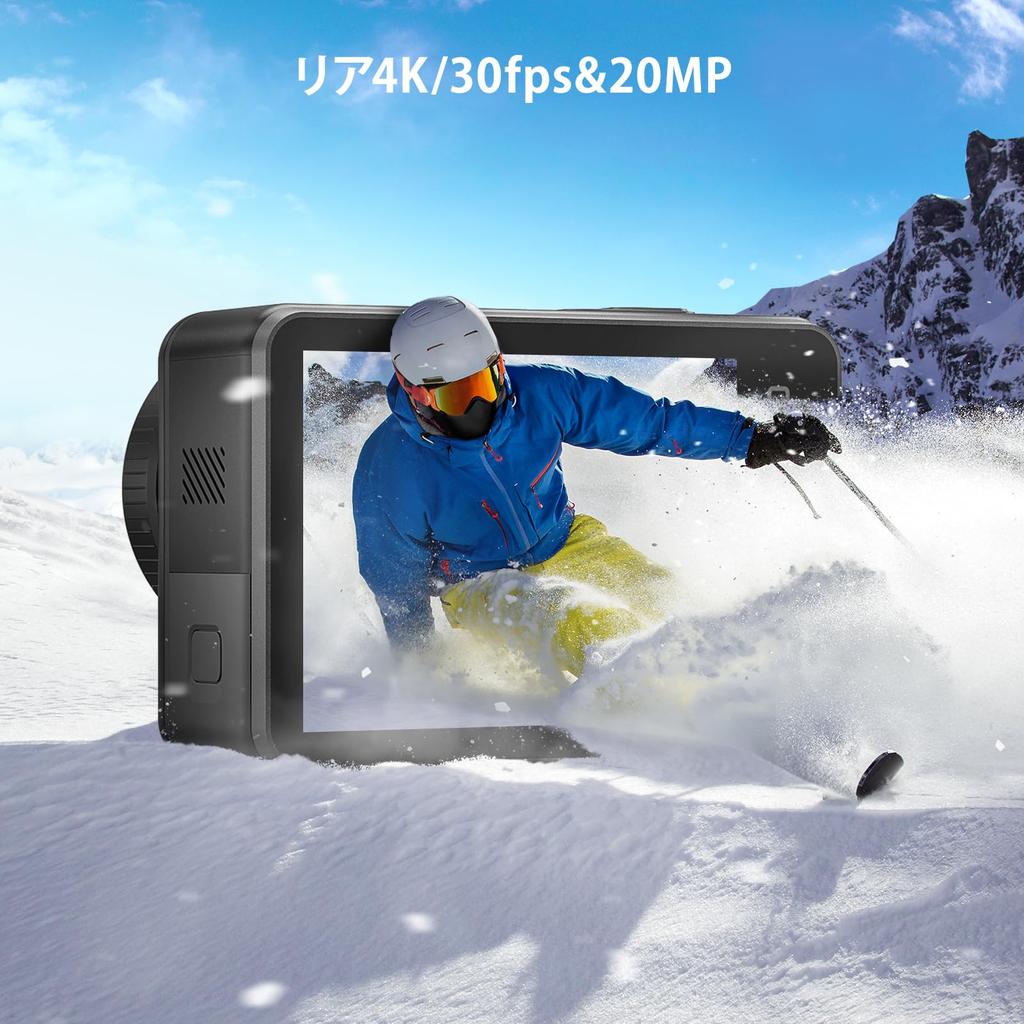 AKASO Brave 7 4K Action Camera 30FPS IPX8 Waterproof 10M 20MP Dual Screen
