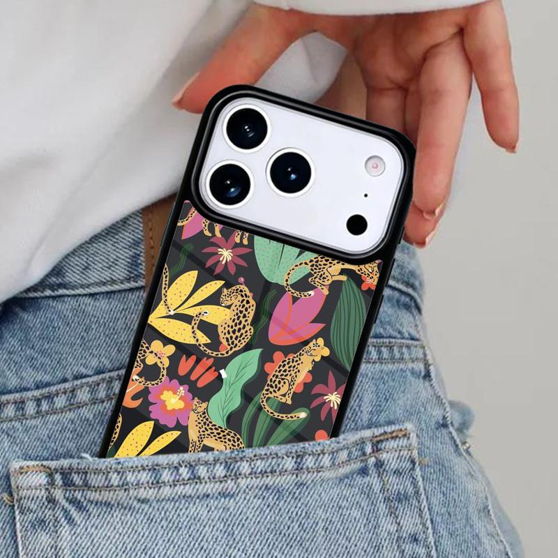 Luxury Tiger Leopard Phone Case for iPhone 17ProMax 12 13 14 15 16e 17 Pro Max Plus Air Cover