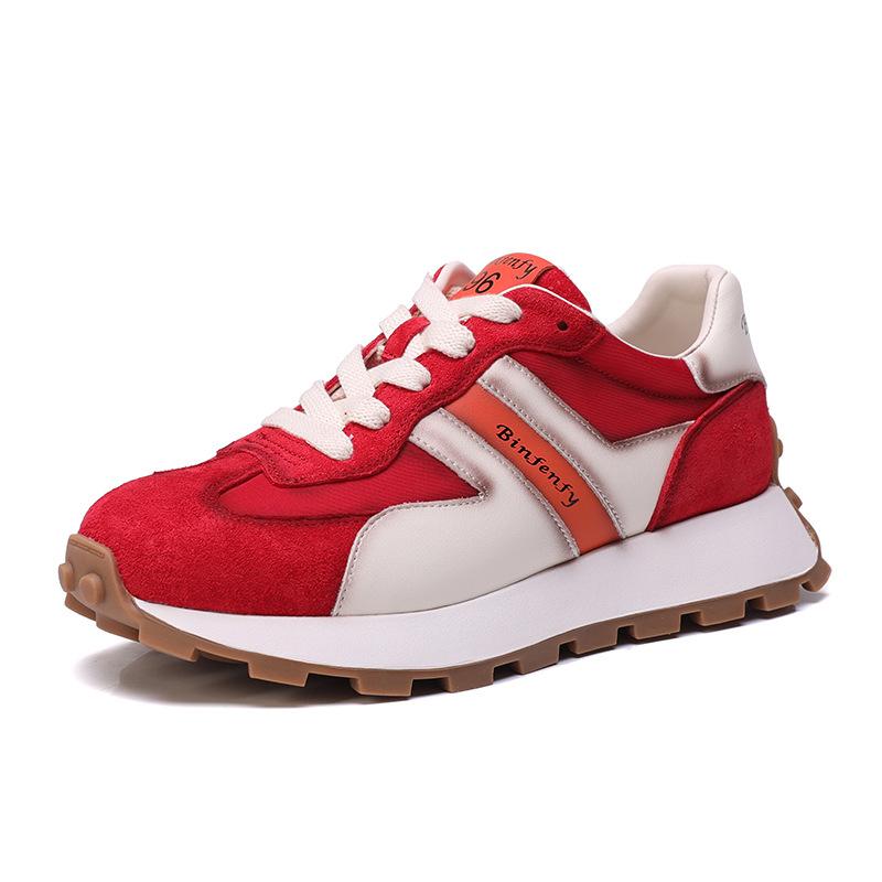 2026 Summer New Ins Color Matching Forrest Gump Shoes Women's Platform Mesh Transparent Mesh Shoes