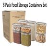 Rectangle Clear Storage Jars with Bamboo Lids For Sugar Coffee  Pantry Organizer Container for Pasta Tea Candy Nuts