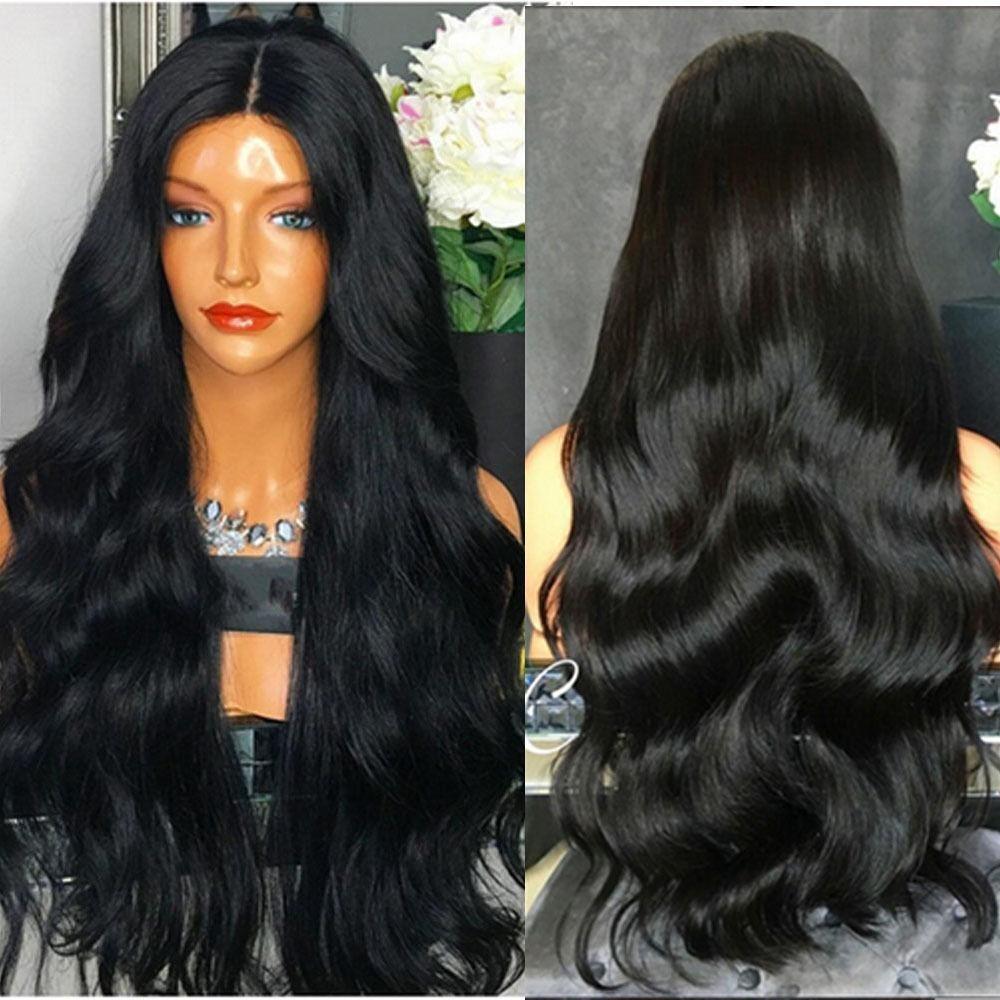 

Длинный Черный Кудрявый Сексуальный Парик 100% Бразильские Волосы Девушка Женщина 55 Cm