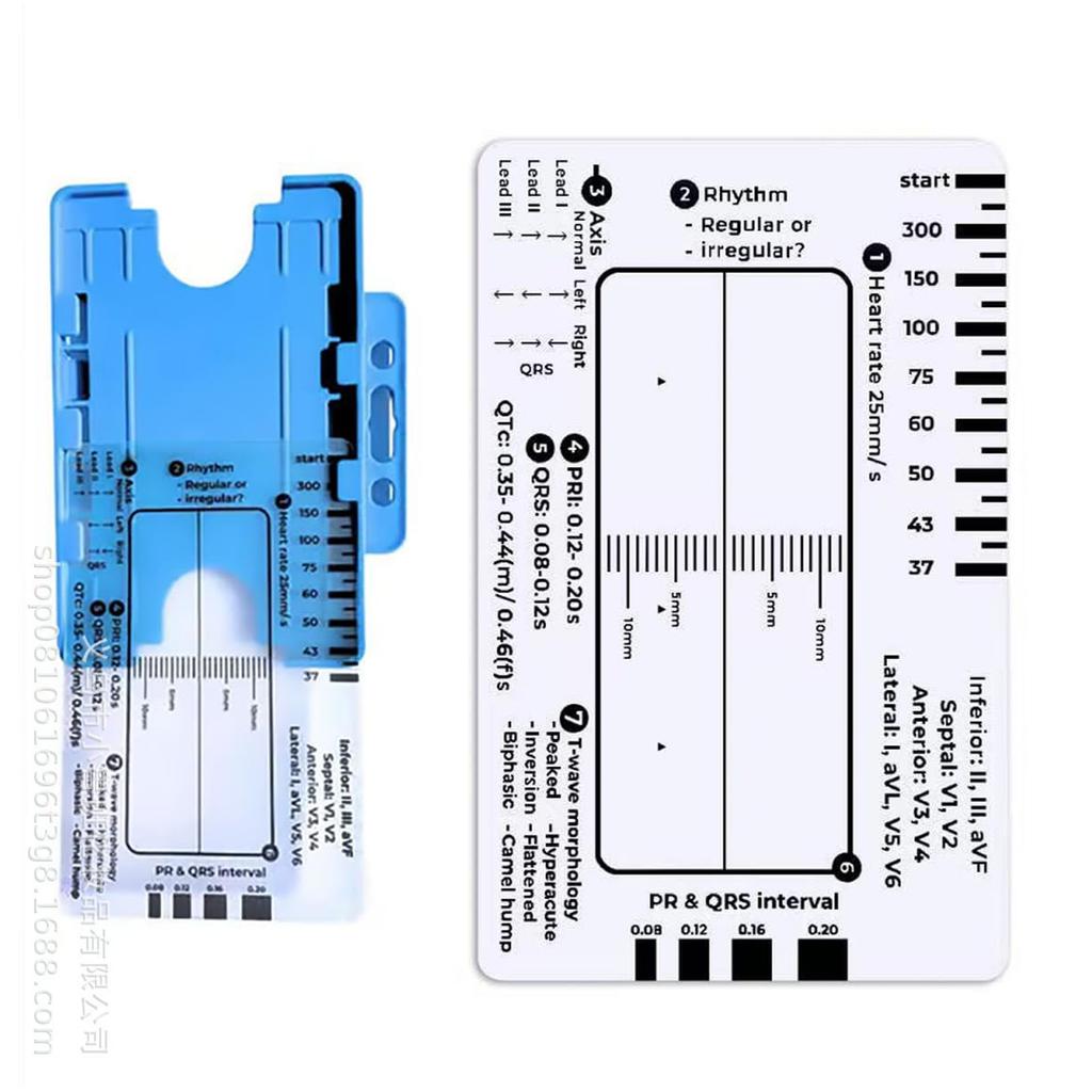 Electrocardiogram Assessment Tool 7 Step Ruler Card For Hospitals Clinics Healthcare Professional And Medicals Students