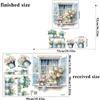 Cartoon Cat Flowers Potted Plants Wall Stickers Fake Windows Warm Bedside Bedroom Decorative Decal Stickers Wallpaper