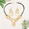 Personalized Design Irregular Geometric Circle Necklace Earrings Set Femininity Jewelry Set