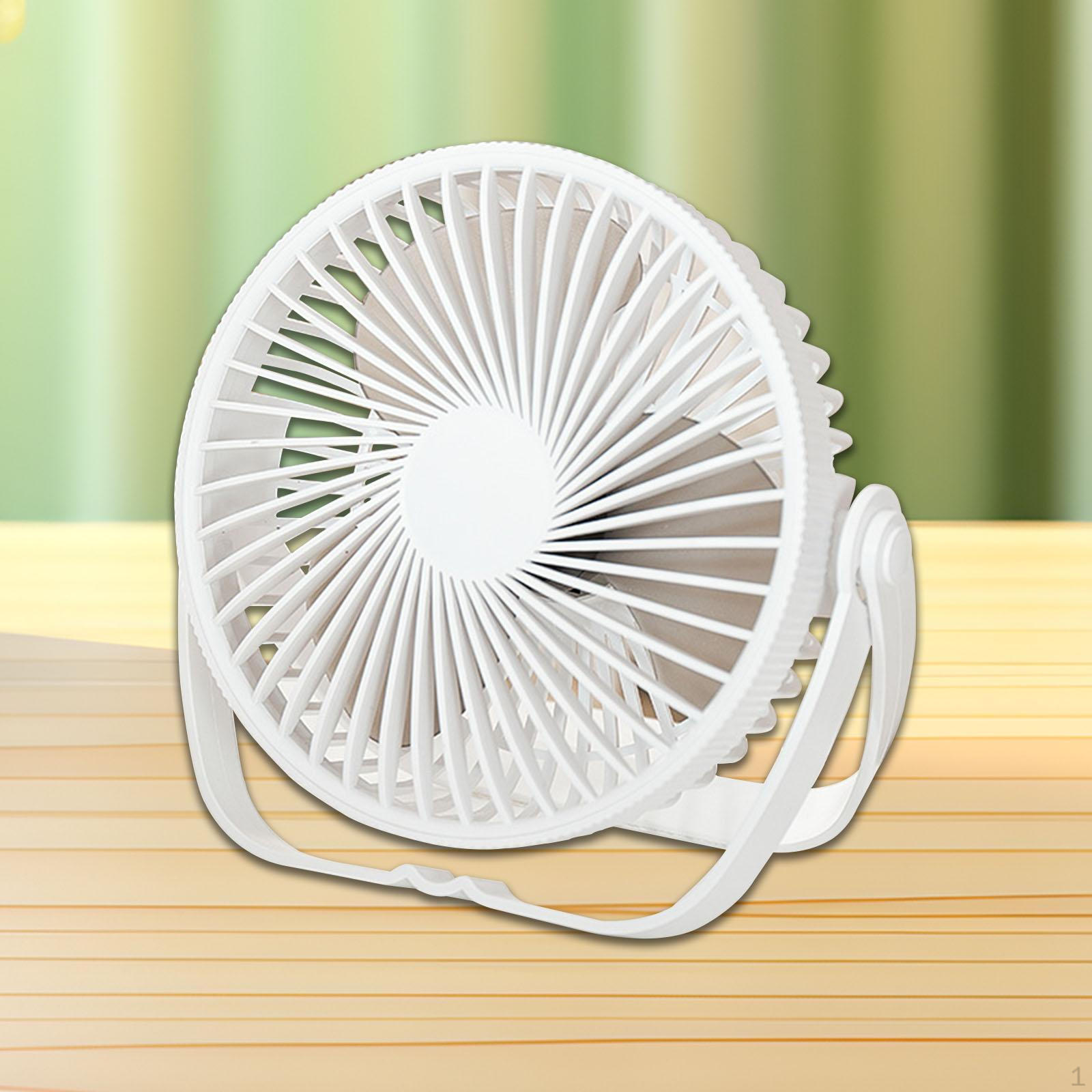 

Мини портативный вентилятор небольшой персональный охладитель компактный тихий USB настольный разъем 3 скорости для белый