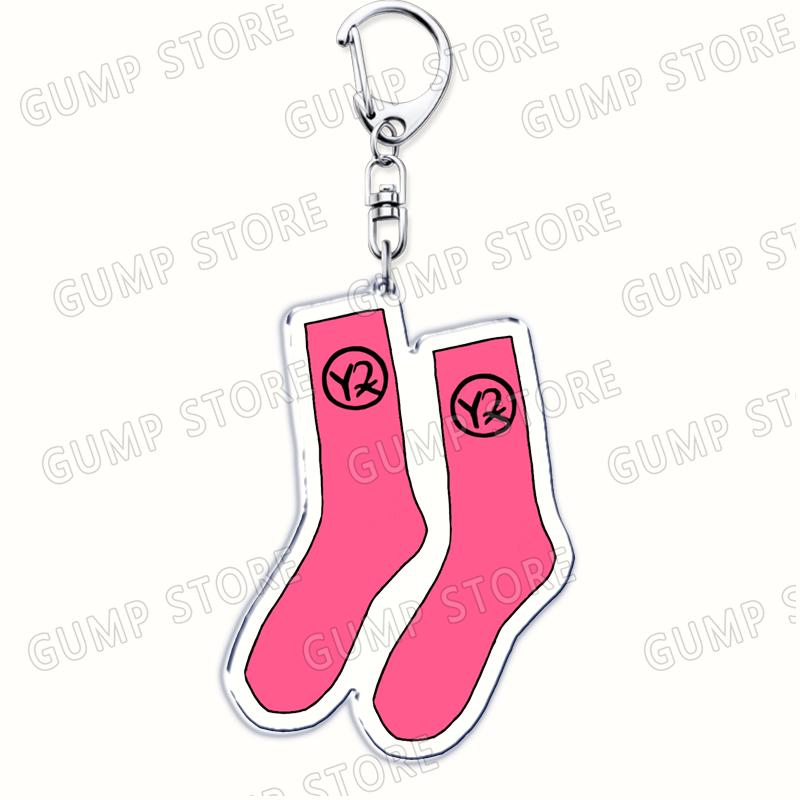 Punk Style Emo Singer YUNGBLUD Keychains for Accessories Jewelry Dominic Harrison Black Hearts Club Music Keyrings Fans Gifts