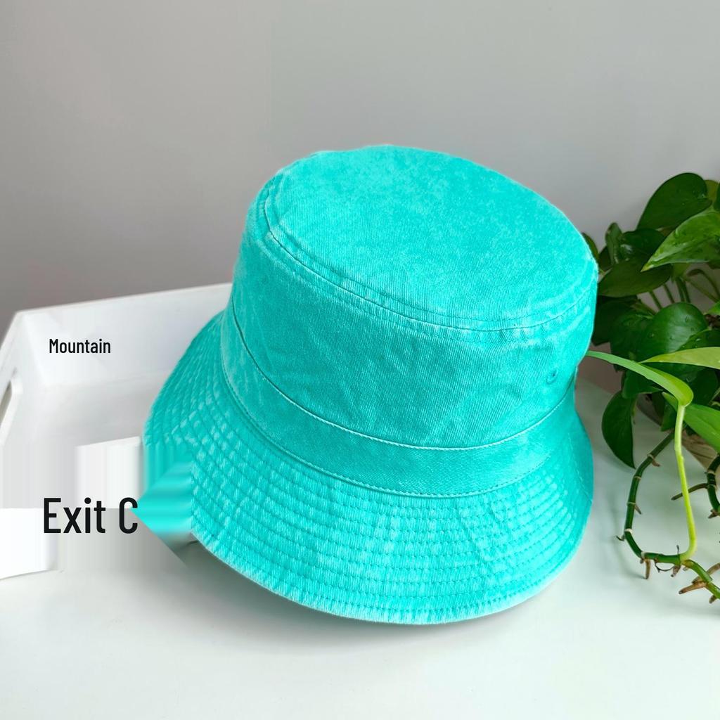 2025 Washed Grey Fisherman Bucket Hat - Women's & Men's Plus Size, Large Head Circumference, Autumn Sun Hat