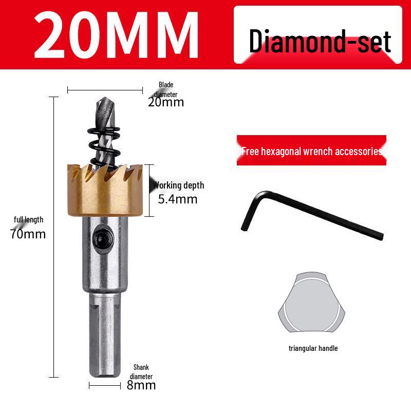 Cobalt Titanium-plated High-speed Steel Hole Saw Drill Bit for Metal and Aluminum