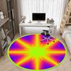 1pc Rainbow Circle Chair Carpet for Office, Non-slip, Soft and Durable Office Rug, Perfect for Office yy260127120