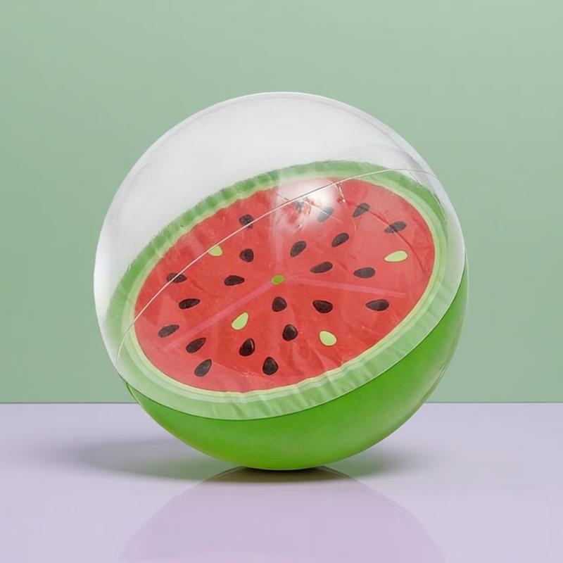 Transparent Pvc Inflatable Fruit Beach Ball Cute Water Play Toy Party Water Balloon For Pool Beach Summer Outdoor Activities