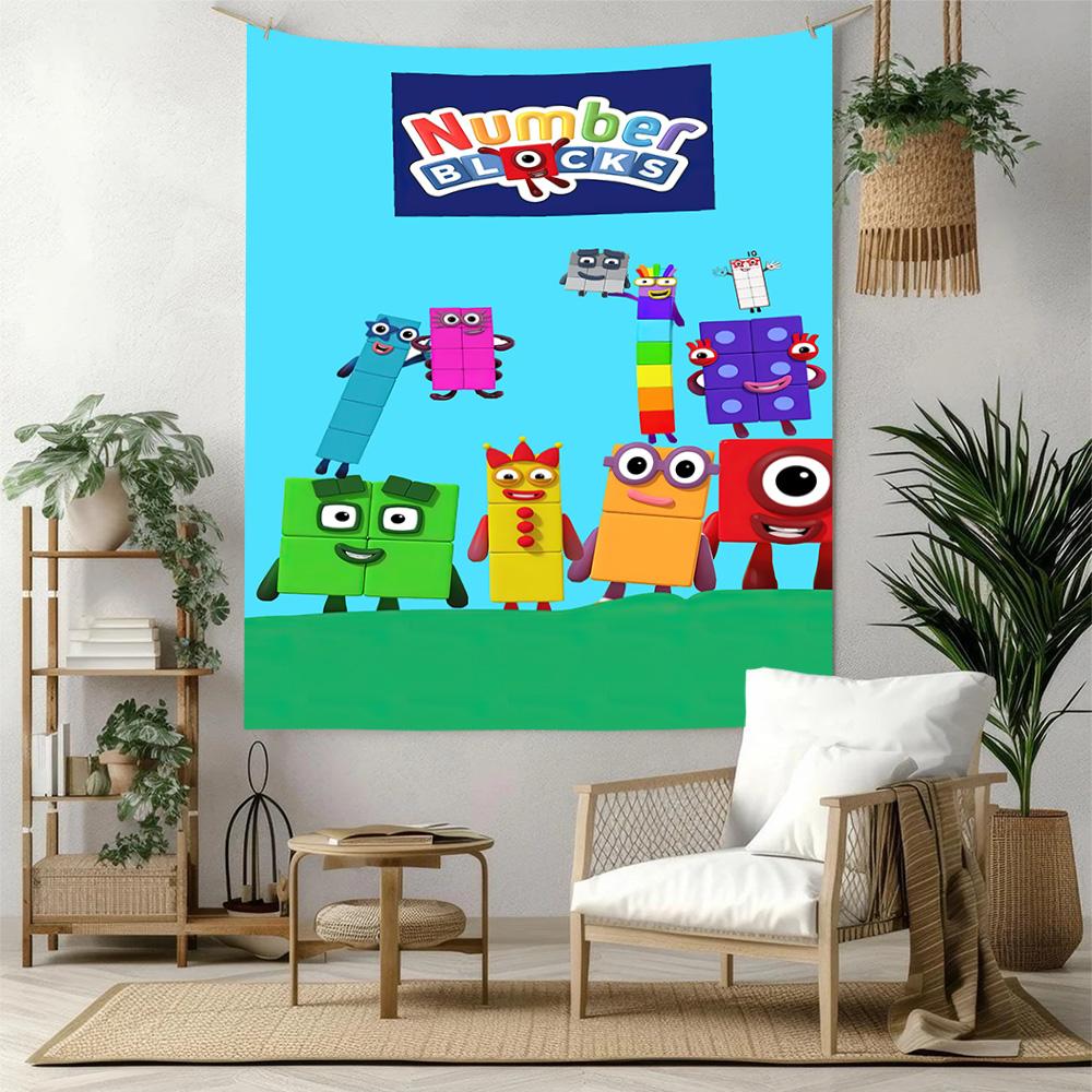 Numberblocks Wall Decor Tapestry Art For Pet Memorial Birthdaywedding Party Backdrop Family Gift