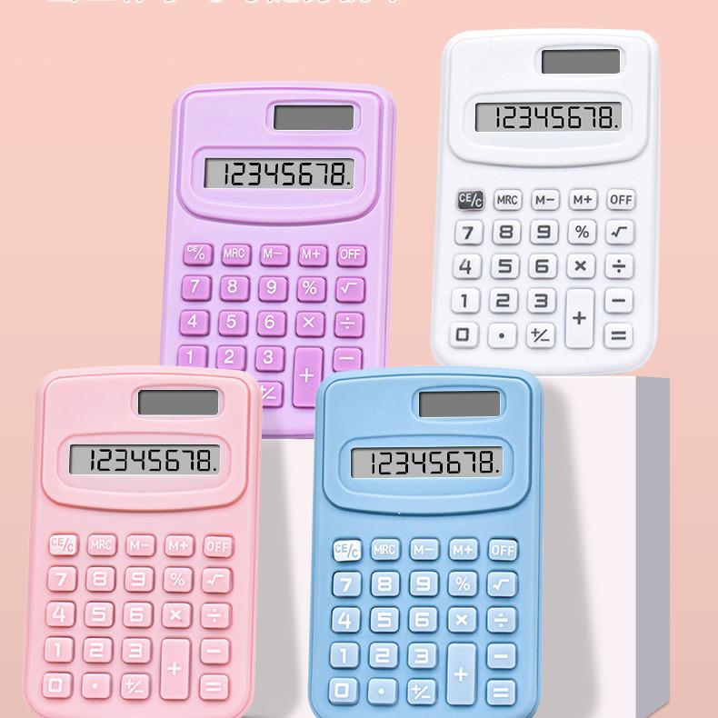 Compact Solid Color Mini Calculator K888 for Office Use