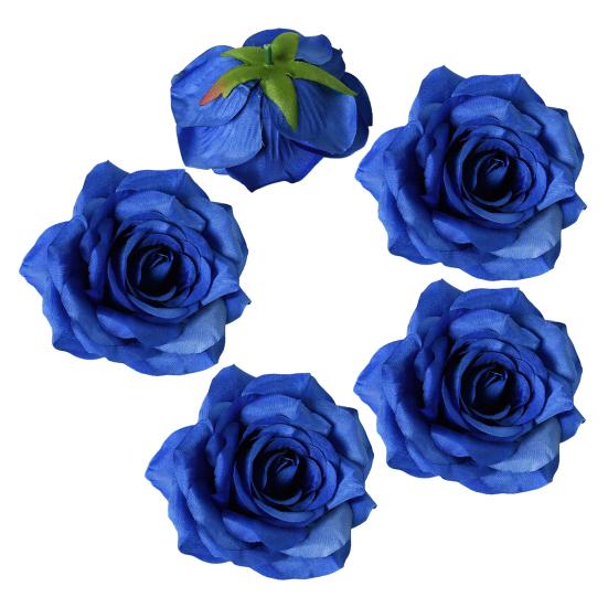 5 Stück Künstliche Rosenblütenköpfe Realistische Falsche Seidenrosenköpfe für Zuhause DIY Blumenwand Hochzeitsparty Geburtstag Babyparty Dekoration