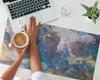 Anti-slip Office Desk Pad Marble Abstract 90x45 Cm