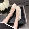 Fashion Spring Autumn Mary Zhen Single Shoe Women's New Flat Bottomed Fairy Style Gentle Soft Soled Small Leather Shoes Zapatos De Mujer