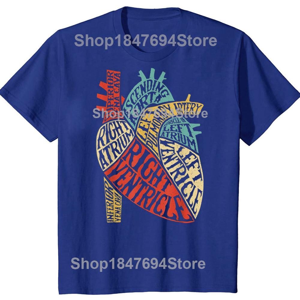 Funny Heart Anatomy Science Biology Biologist T Shirt Graphic Cotton Streetwear Short Sleeve Birthday Gifts Summer Style T-shirt