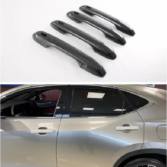 For Lexus NX 250 350 450h 22-23 Carbon Fiber Look Outside Door Handle Cover Trim