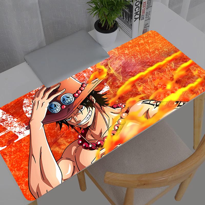 Large Gaming Mouse Pad Anime One Piece Ace PC Computer durable new Gamer Desk Mat For CS GO LOL XXL Laptop Kawaii Mousepad