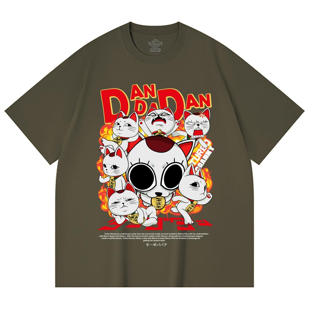 230 Gsm 100% Cotton Dandadan V12 Turbo Granny Print Unisex Heavy Cotton T Shirt