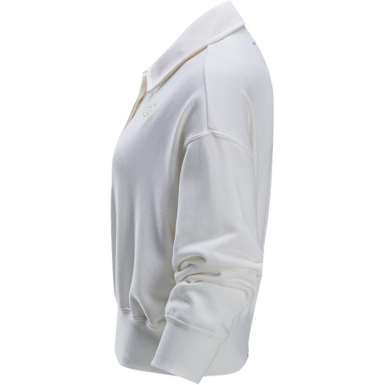 Nike Sportswear Phoenix Fleece NSW Phoenix Logo Comfortable Short Collar Long Sleeve Sweatshirt Women Sweatshirt Sail-White HQ7395133
