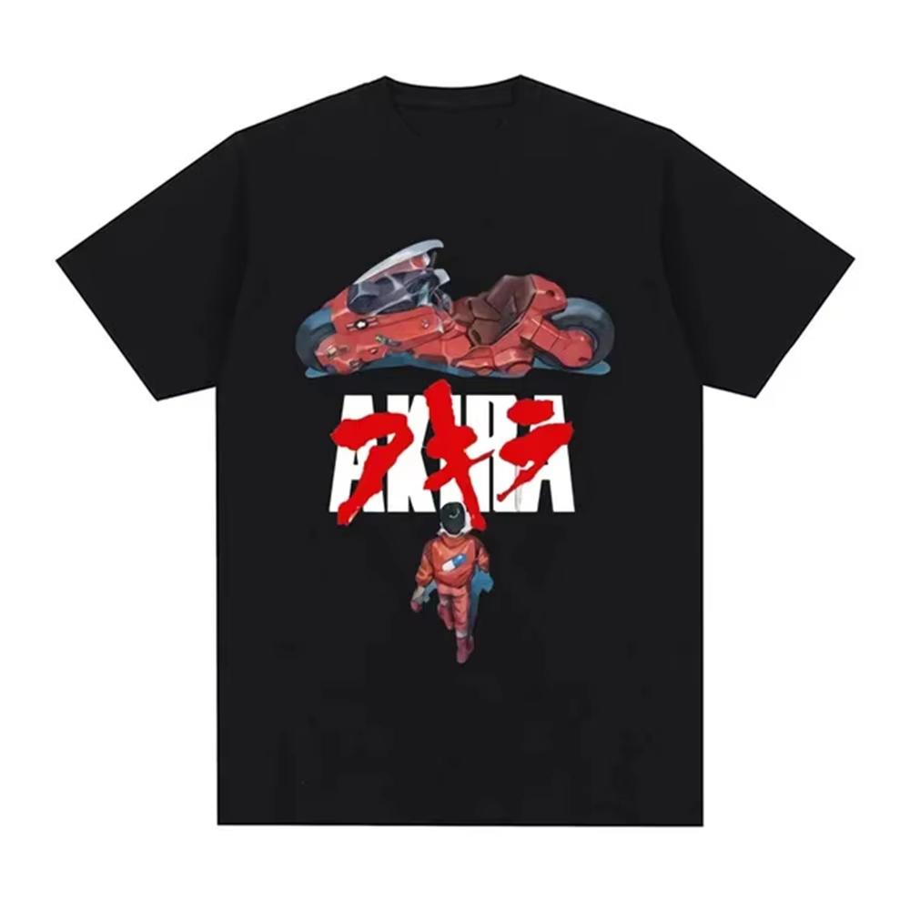 Japanese Anime Neo Tokyo Akira Shotaro Kaneda print cotton Hot sale Unisex shirt Summer New Oversized neck Unisex Tshirt L
