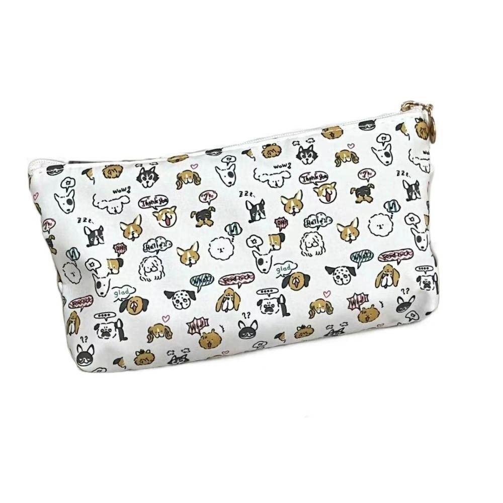 

Desktop Storage Puppy Print Pencil Case Large Capacity Puppy Pencil Pouch Stationery Bag Office