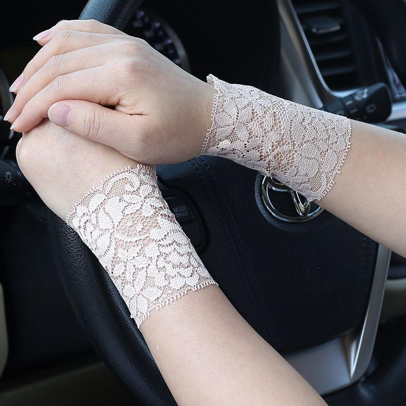 Scar Covering Tattoo Tattoo Sun Protection Female Lace Lace Wristband Decorative Cuff Thin Short Driving High Elastic Wristband