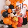 103 Pieces of Black and Orange Basketball Themed Balloon Decoration Set for Boys' Birthdays Sports Bars,and Watching Sports